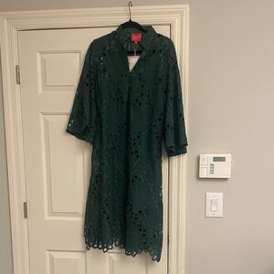 NWT Victoria Dunn Green Caftan